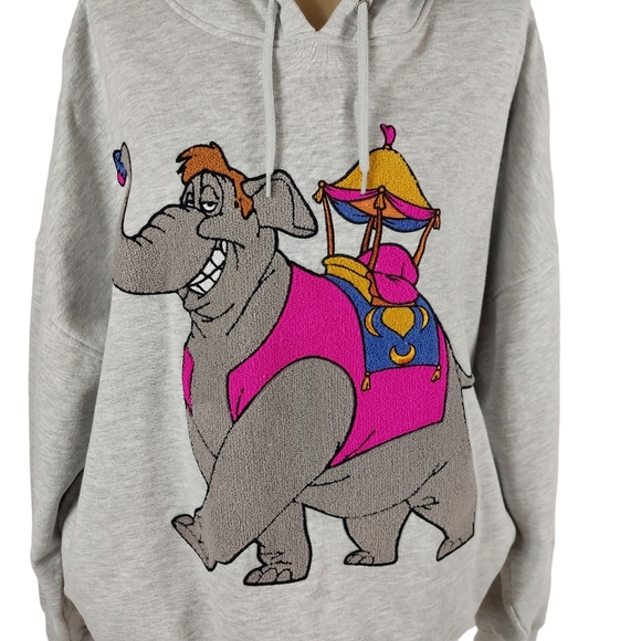 Disney Aladdin Grey Abu as Elephant Pullover Adult Hoodie from Oh My Disney - Picture 3 of 15